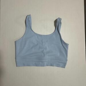 Nike Yoga Dri-Fit Tight Fit Blue Long Line Sports Bra Women's Size S